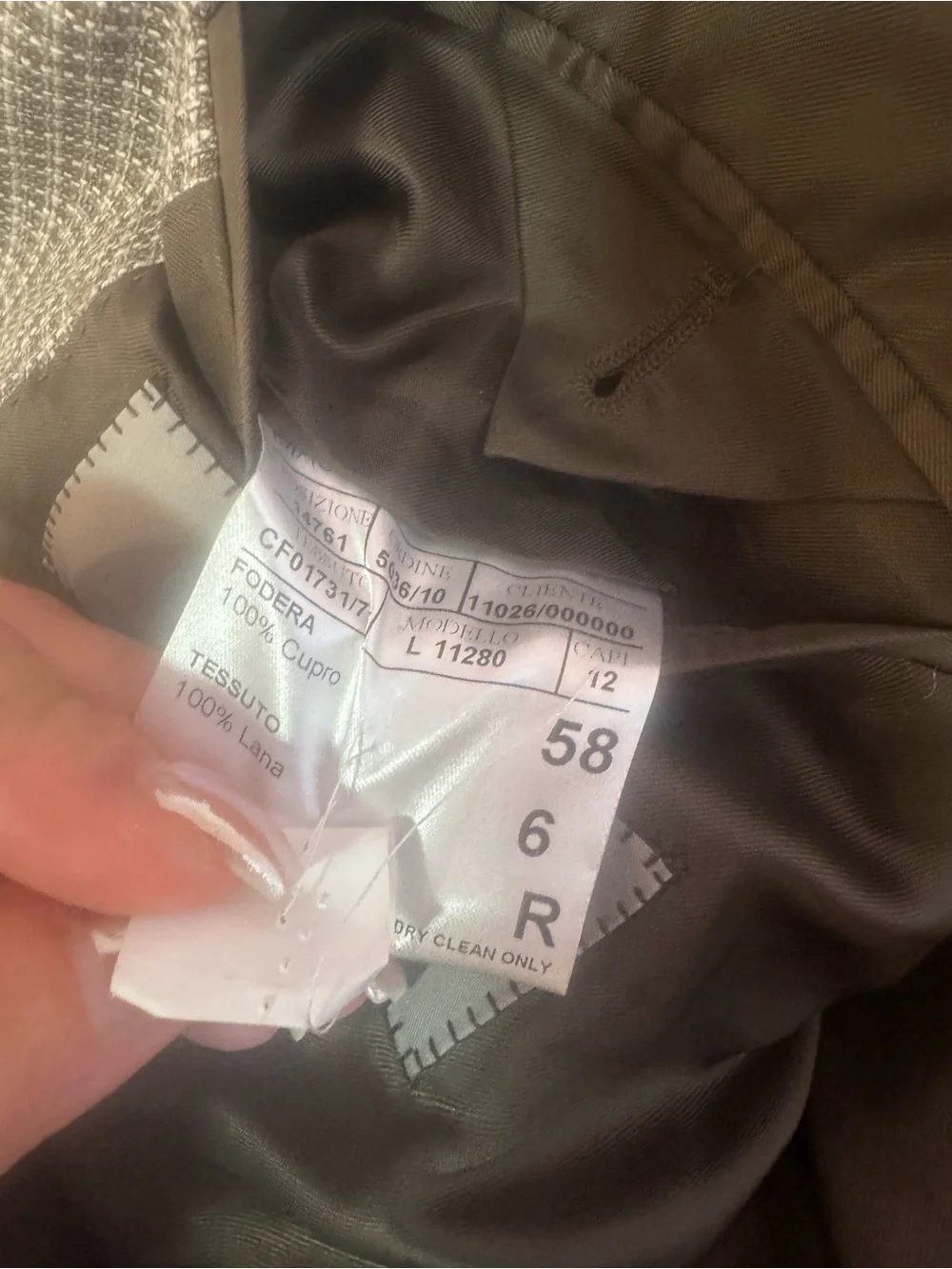 Canali 100% Wool MicroHoundstooth Grey and Brown Sport Coat